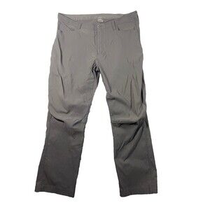 Eddie Bauer Tech Pants Mens 40x30 Grey (actual 39X30) Stretch Hiking Outdoors